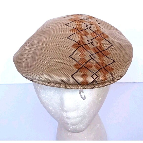 Kangol Other - Kangol 504 Beret Hat Tan Newsboy Woven Argyle Print Flat Cap Casual Unisex